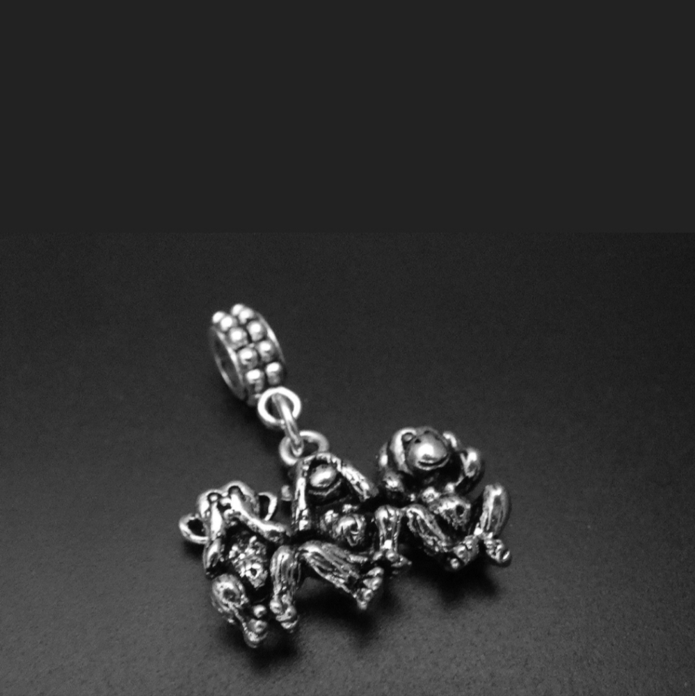 Three wise monkeys charms bracelet charms beads fits pandora European bracelets